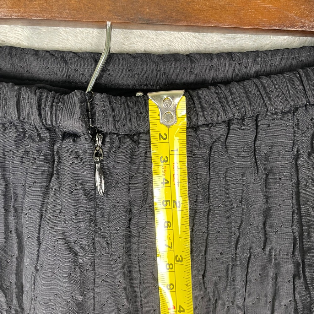 Eileen Fisher Maxi Skirt Womens S Black Very Good Textured Wool Blend Italian - Picture 6 of 7